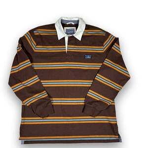 L.L. Bean Striped Long Sleeve Rugby Shirt Large
